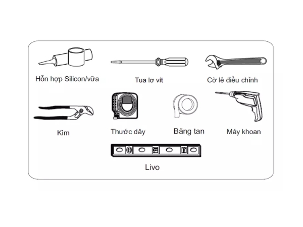 Chuẩn bị công cụ để phục vụ cho quá trình lắp đặt