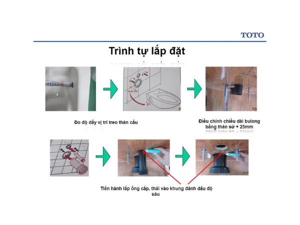 Lắp các loại ống nước trước khi lắp đặt bồn cầu