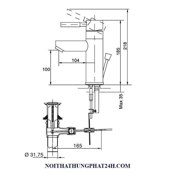Vòi rửa mặt lavabo nóng lạnh inax lfv-8000s Vòi chậu rửa mặt nóng lạnh lavabo inax LFV-8000S