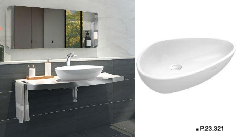 Chậu lavabo đặt bàn Viglacera có cấu tạo từ sứ vệ sinh nhập khẩu cao cấp kết hợp công nghệ Nano Nung độc quyền, giúp lavabo trở nên sáng bóng và có độ bền cao