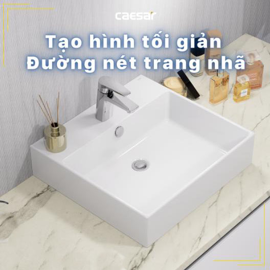 Lavabo đặt trên bàn Caesar có thiết kế tinh tế sang trọng, phù hợp với mọi không gian, đặc biệt là những không gian phòng tắm có diện tích rộng