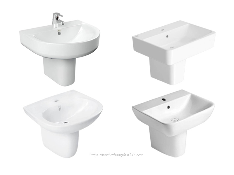 Lavabo treo tường American Standard dáng bầu và dáng vuông