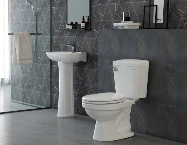 Lavabo treo tường chân đứng của Viglacera mang đến sự chắc chắn và ổn định vượt trội