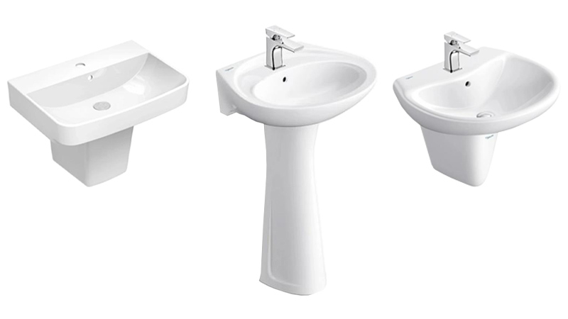 Chậu rửa mặt (lavabo) treo tường Viglacera là giải pháp hoàn hảo cho không gian phòng tắm từ thiết kế đơn giản đến hiện đại.