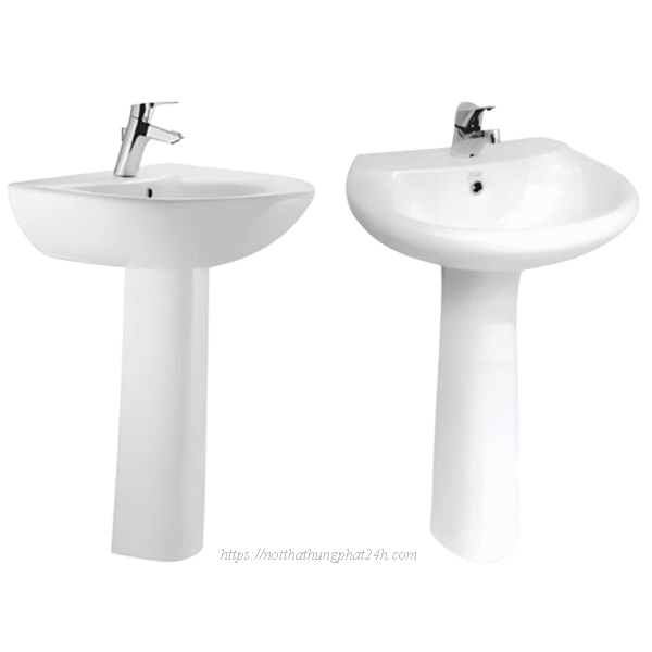 lavabo treo tường chân đứng American Standard có phần chân đỡ từ sàn lên, giúp lavabo vững chắc và an toàn khi sử dụng nhất là nhà có trẻ nhỏ