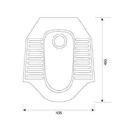 Bàn cầu xổm két treo Hảo Cảnh TL02