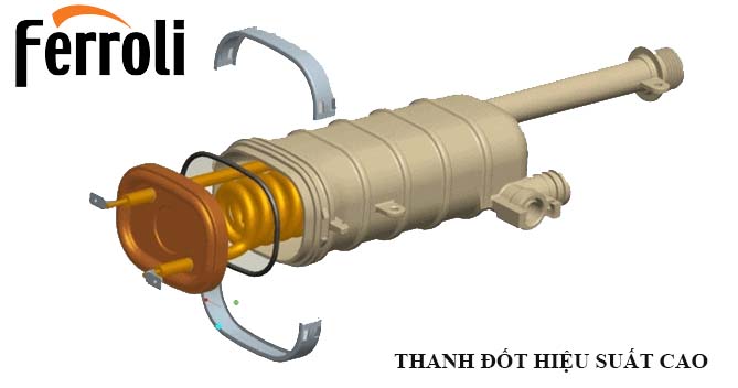 Thanh đốt hiệu suất cao của bình nóng lạnh Ferroli trực tiếp divo ssn