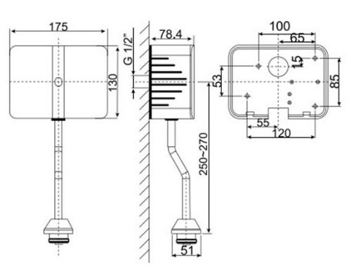 Van xả  bồn tiểu cảm ứng American Standard  WF-8609