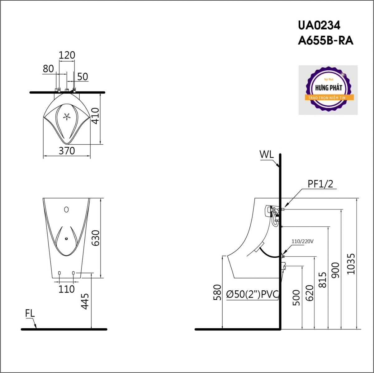 Bồn tiểu nam UA0234