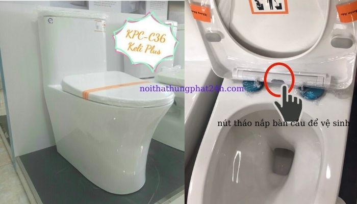 Bàn Cầu 1 Khối Keli KPC-C36 loại có kích thước trung bình