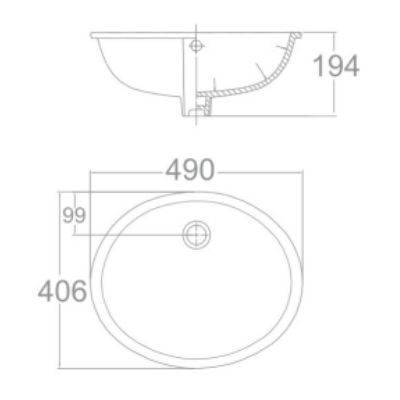 Chậu rửa lavabo âm bàn American Standard VF-0496