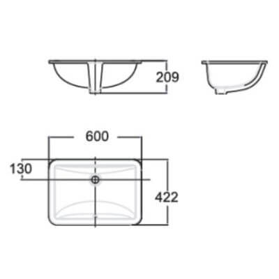 Chậu rửa lavabo âm bàn American Standard  WP-0440