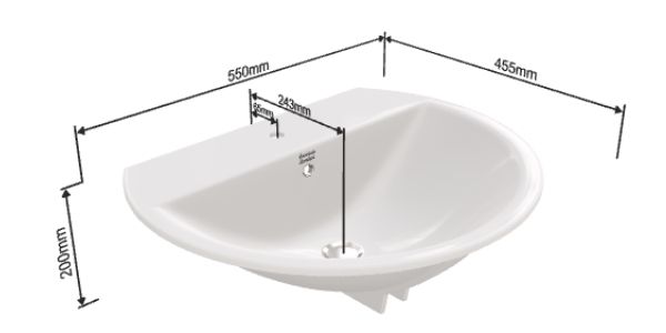 Chậu rửa lavabo đặt bàn American Standard 0452-WT