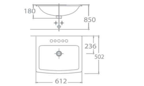 Chậu rửa lavabo đặt bàn American Standard WP-F507