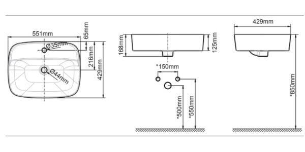 Chậu rửa lavabo đặt bàn American Standard WP-0618