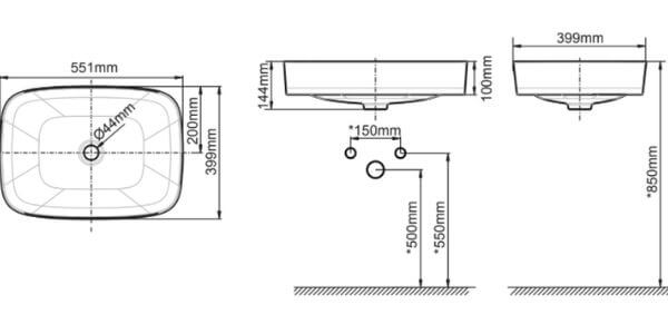 Chậu rửa lavabo đặt bàn American Standard WP-0628