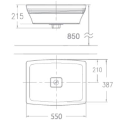Chậu rửa lavabo đặt bàn American Standard WP-F616