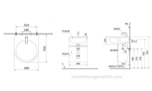 Chậu rửa mặt lavabo đặt dương bàn Caesar LF5302