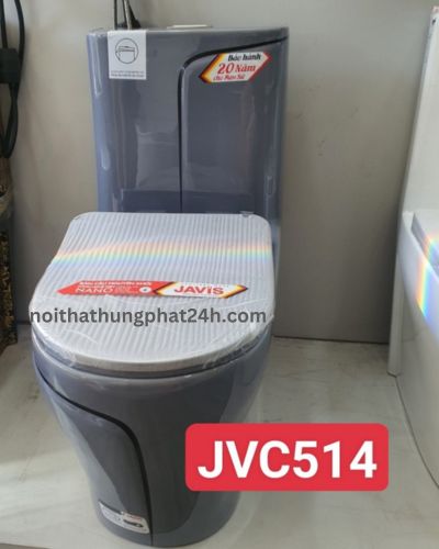 Bồn cầu 1 khối giá rẻ màu xám Javis JV-C514