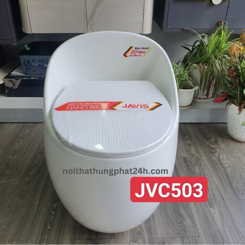 Bồn cầu 1 khối giá rẻ hình quả trứng Javis JV-C503