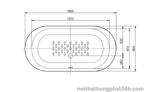 Bồn tắm đặt sàn Inax BF-1656V