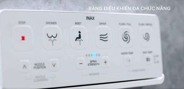 Bảng điều khiển bồn cầu điện tử Inax đa chức năng