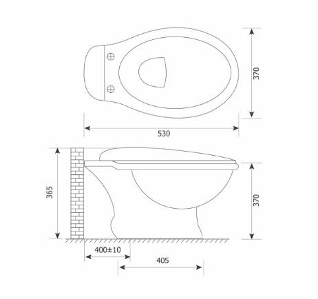 Bàn cầu cụt Hảo Cảnh VC02