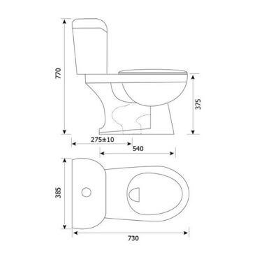 Bồn cầu 2 khối Hảo Cảnh V120