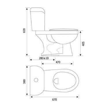 Bồn cầu 2 khối Hảo Cảnh V123