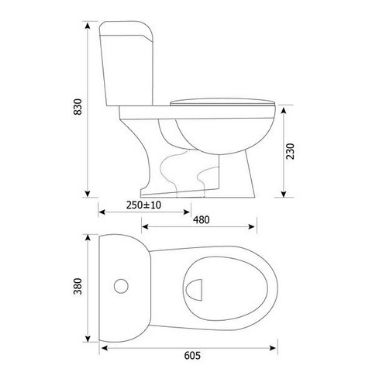 Bồn cầu 2 khối Hảo Cảnh V129