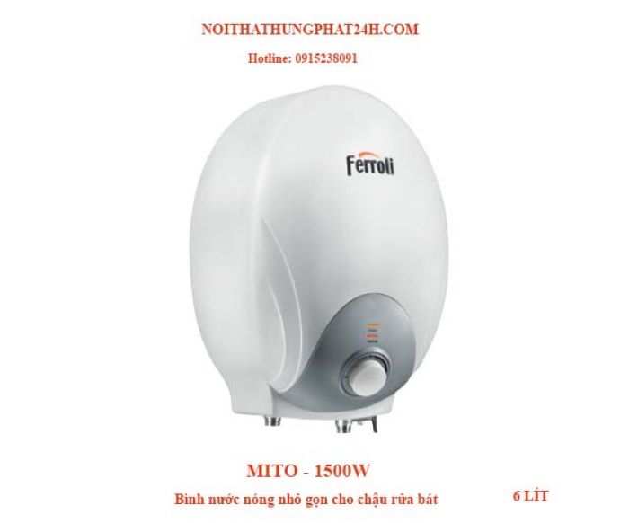 Bình Nóng Lạnh Mini Cho Nhà Bếp Ferroli MITO 6L