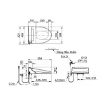 Những thông số kỹ thuật xí bệt Inax thông dụng hiện nay