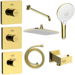 Bộ vòi sen tắm âm tường American Standard màu vàng