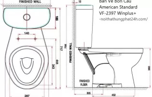 Kích Thước Bồn Cầu American Standard | Bảng Chi Tiết & Hướng Dẫn