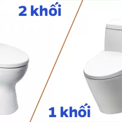 Ưu nhược điểm của bồn cầu 1 khối và bồn cầu 2 khối Inax