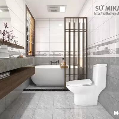 Xu hướng thiết kế phòng tắm 2025: Bồn cầu tối giản và đa năng lên ngôi