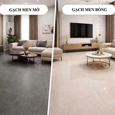 Nên chọn gạch men mờ hay men bóng? So sánh chi tiết để chọn đúng cho từng không gian