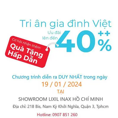 Chương Trình Khuyến Mãi Thiết Bị Vệ Sinh Inax, Bồn Cầu Inax