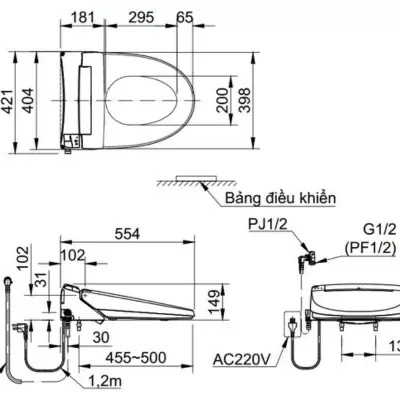 Những thông số kỹ thuật xí bệt Inax thông dụng hiện nay