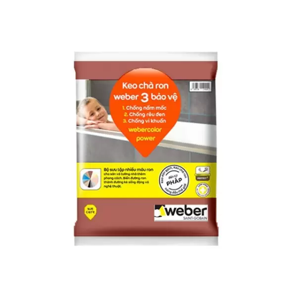 Keo chà ron Weber Color Power PO15 màu nâu đỏ