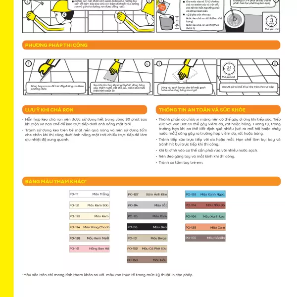 Keo chà ron Weber Color Power PO15 màu nâu đỏ