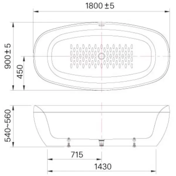 Bồn tắm đặt sàn Inax BF-1858V