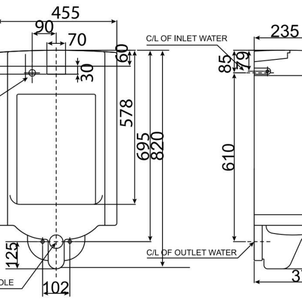 Bồn tiểu nam cảm ứng treo tường  American Standard WP-6506