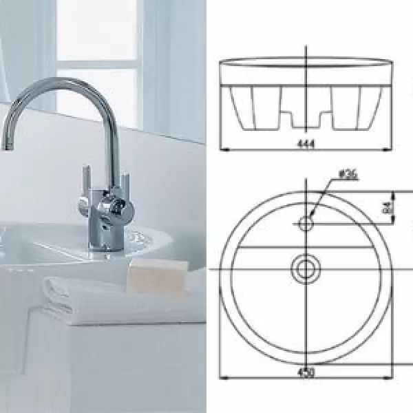 Chậu rửa lavabo đặt nửa bàn American Standard WP-F307