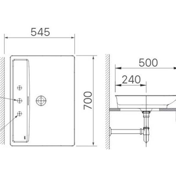 Chậu rửa mặt lavabo Inax AL-S630V (GC/FC) 