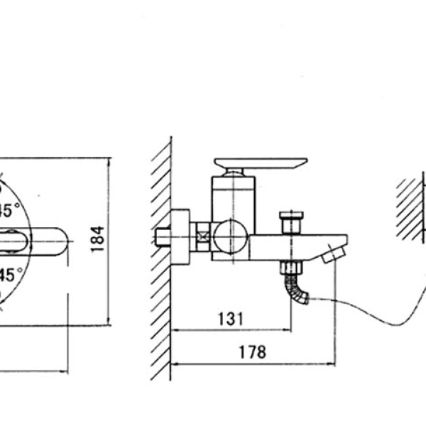 Củ sen tắm nóng lạnh Inax BFV-4000S -5C
