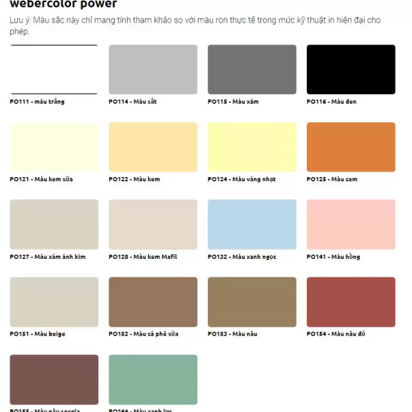 Keo chà ron Weber Color Power PO122 màu kem