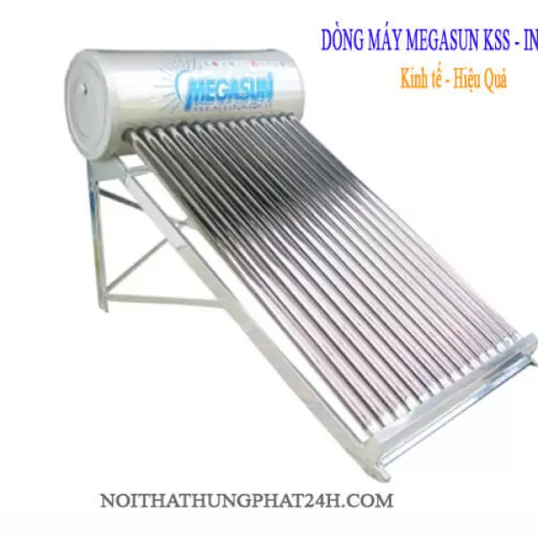 BÌNH NƯỚC NÓNG NĂNG LƯỢNG MẶT TRỜI MEGASUN 120 LÍT KSS INOX 304 CAO CẤP