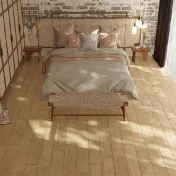 Gạch giả vân gỗ đồng tâm 2080BANYAN003-H+ Porcelain kháng khuẩn