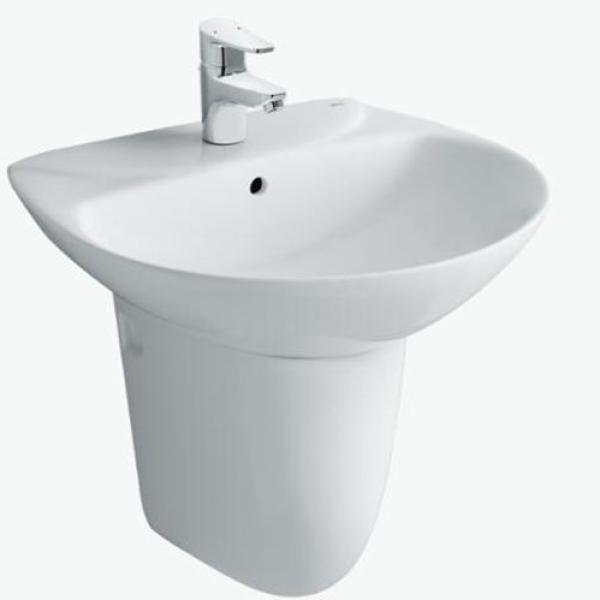 Chậu rửa mặt lavabo treo tường Inax  L-285V và chân ngắn L-288VC 